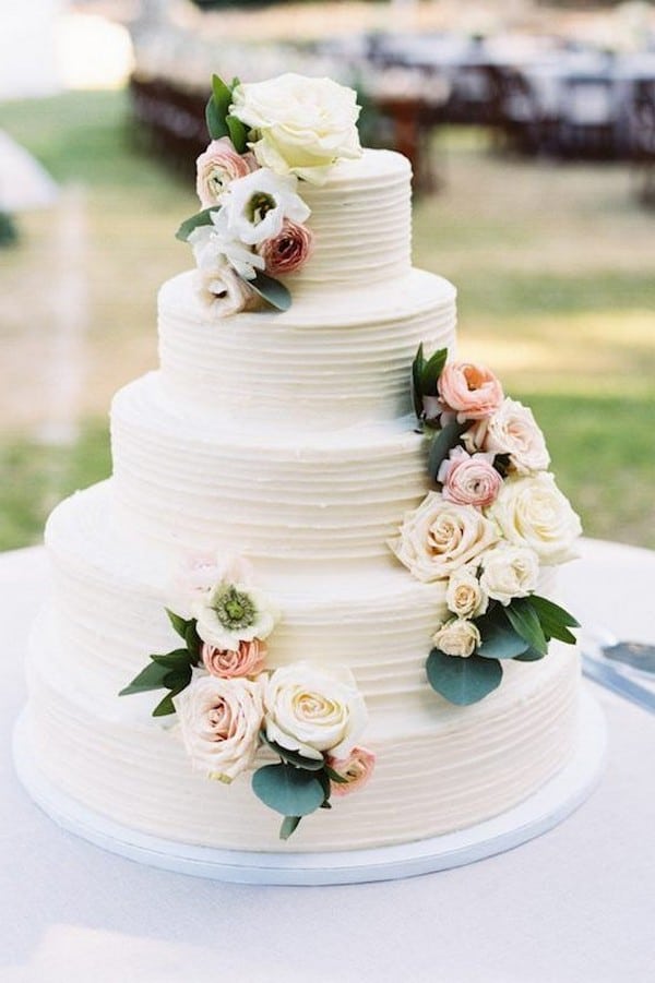 neutral buttercream wedding cake