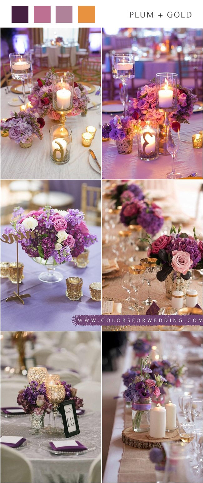Plum purple and gold wedding color ideas4
