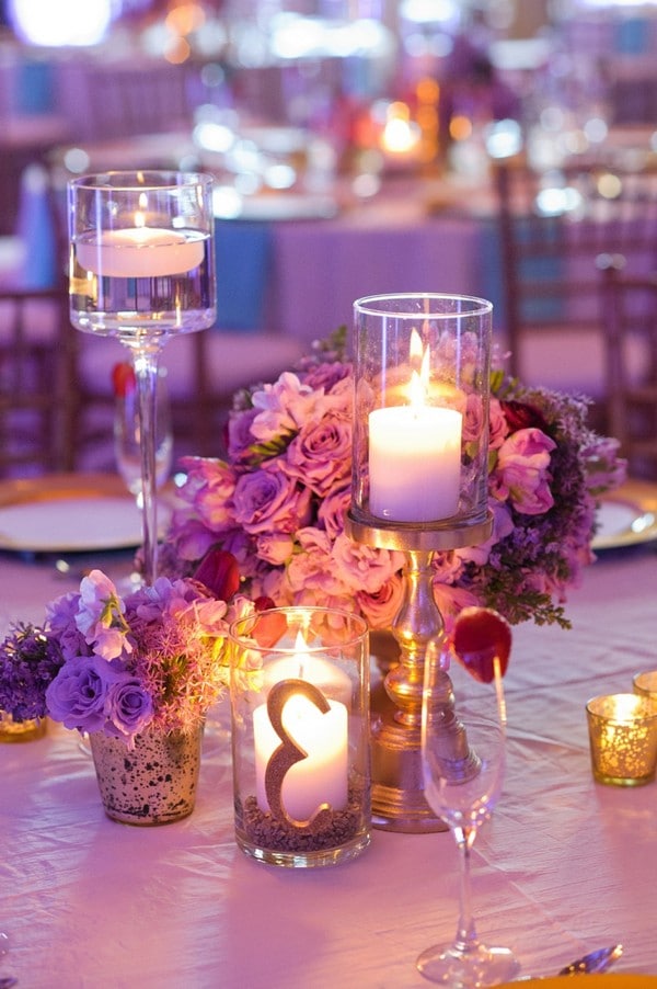 Plum purple and gold wedding ideas 10