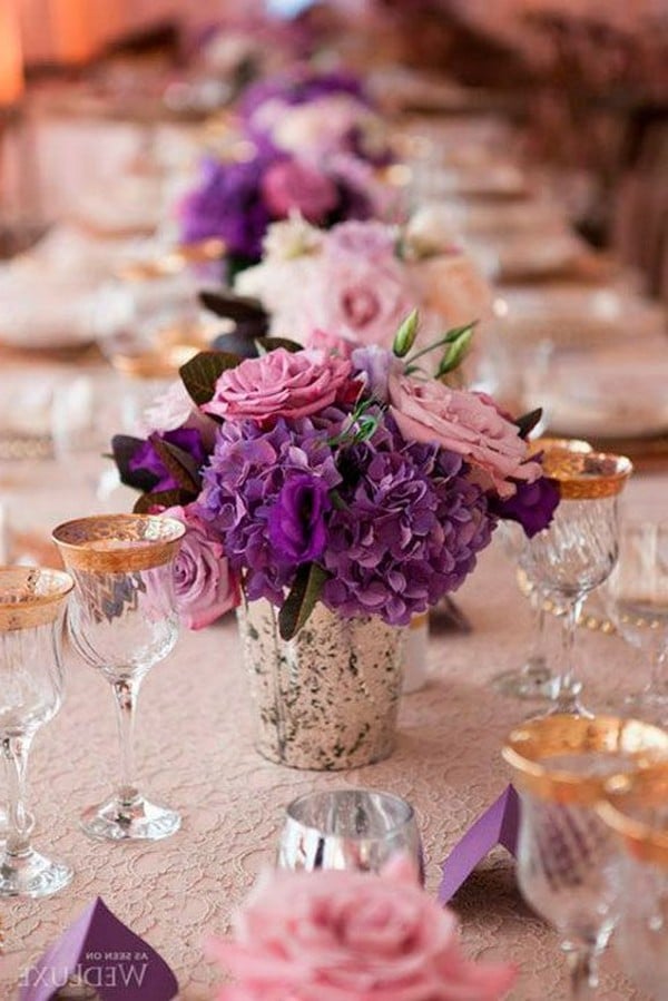 Plum purple and gold wedding ideas 3
