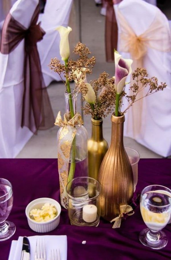 Plum purple and gold wedding ideas 4