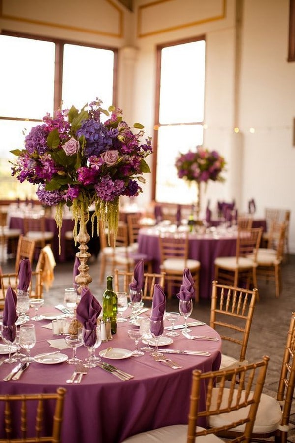 Plum purple and gold wedding ideas 6