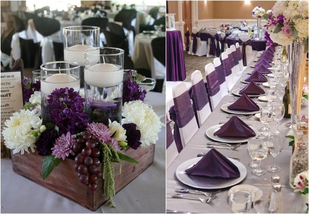 Plum purple wedding color ideas #wedding #weddingcolors #purple #purplewedding