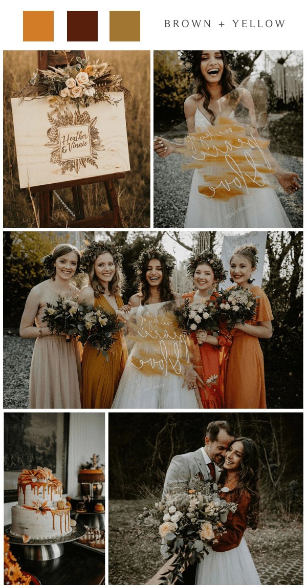 boho chic wedding fall brown and orange wedding color ideas #boho #weddingcolors #bohowedding #weddingideas #weddingcolor #weddingcolorscheme