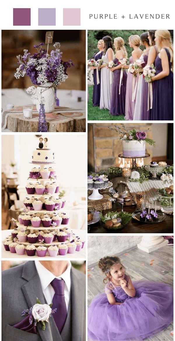 country chic purple and lavender wedding color ideas