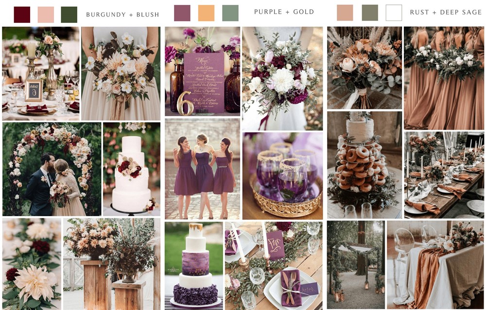 rustic country wedding color ideas