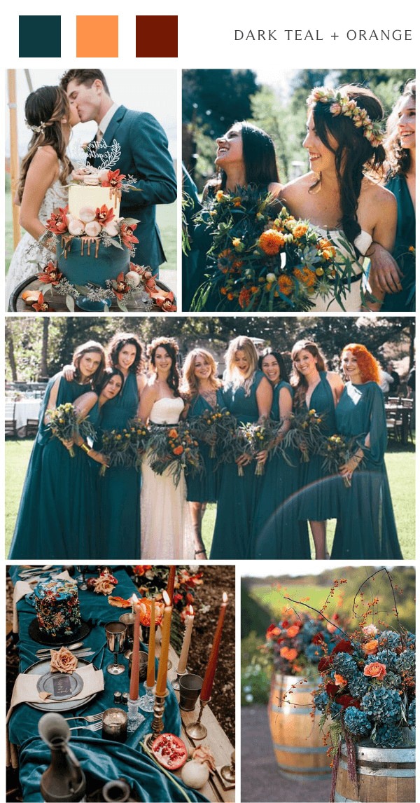 10 Amazing Wedding Color Palettes For Fall Fall Wedding Color Schemes