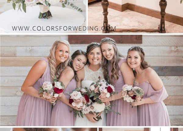 october wedding color combos dusty rose burgundy grey
