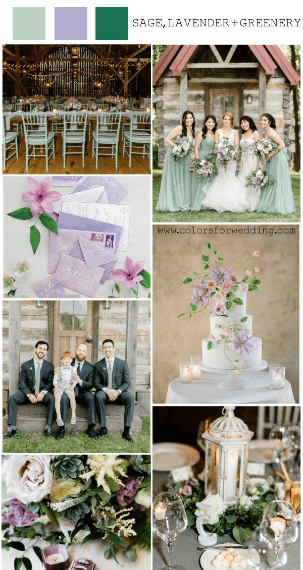sage lavender and greenery april wedding colors