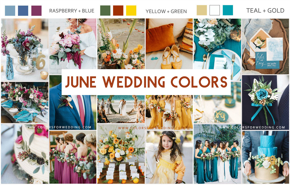 Top 12 Summer June Wedding Colors for 2022