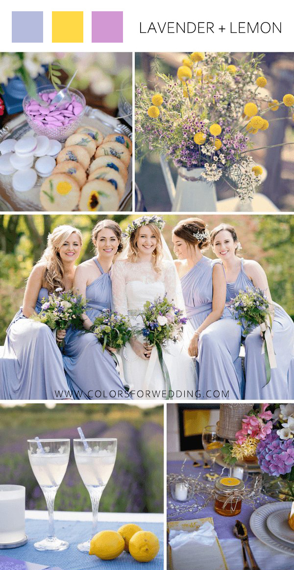 lavender and lemon july wedding color ideas