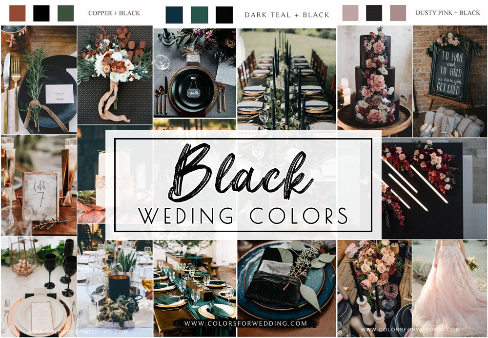 black wedding color ideas