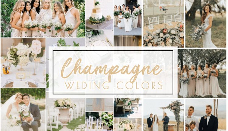 champagne wedding color ideas