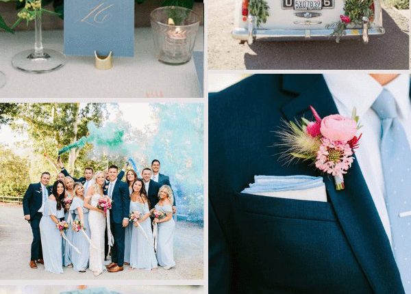 ice blue and fuchsia june wedding color palettes ideas