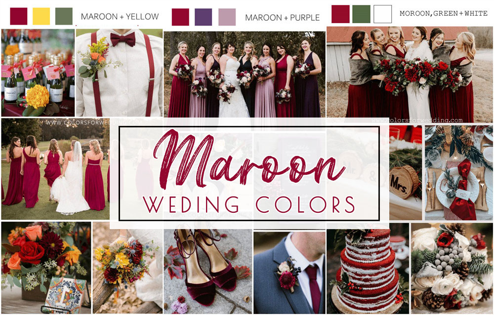 maroon wedding color ideas