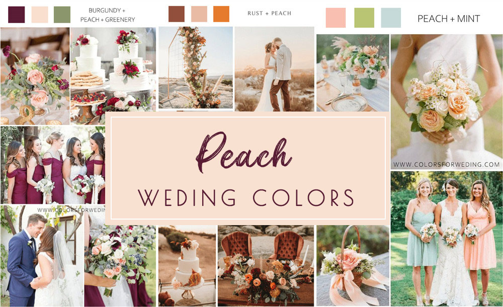 peach wedding colors