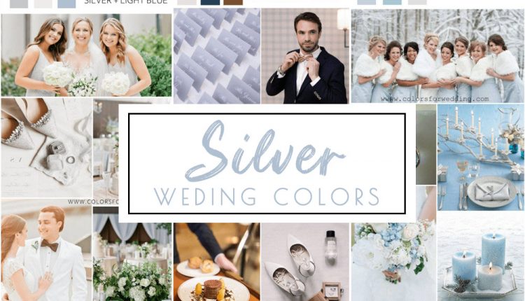 silver wedding color palette ideas
