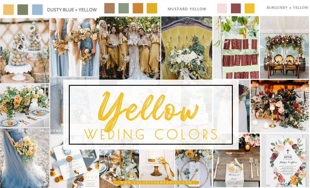 yellow wedding color pallete ideas