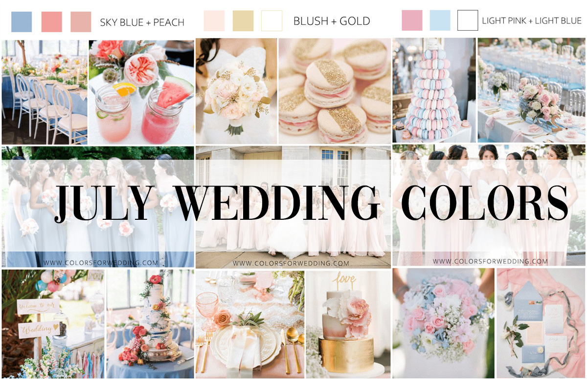 july wedding color palettes