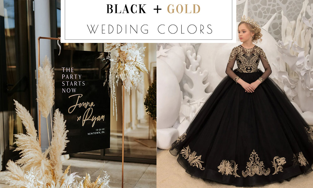 black and gold wedding color ideas