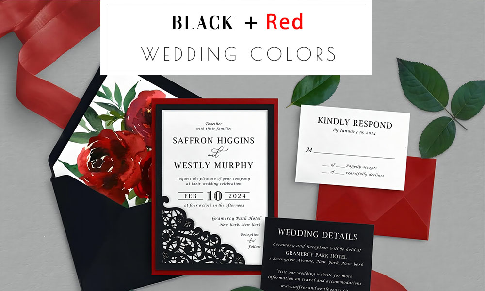 red and black wedding color ideas