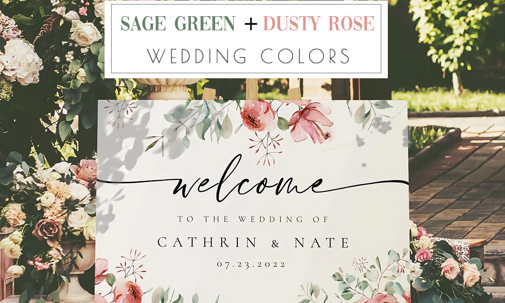 sage green and dusty rose wedding color ideas