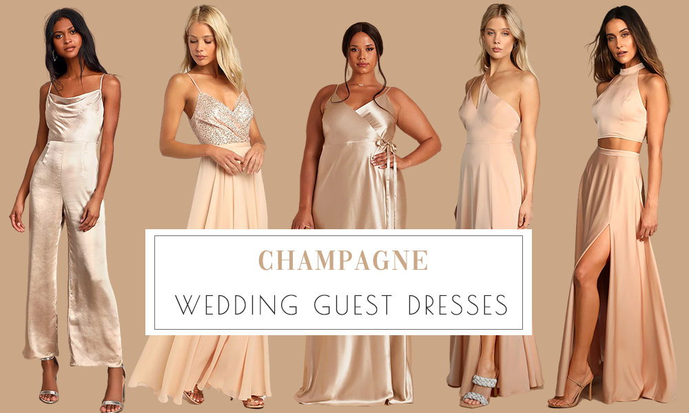 Top 10 Champagne Dresses for Wedding Guest under $100