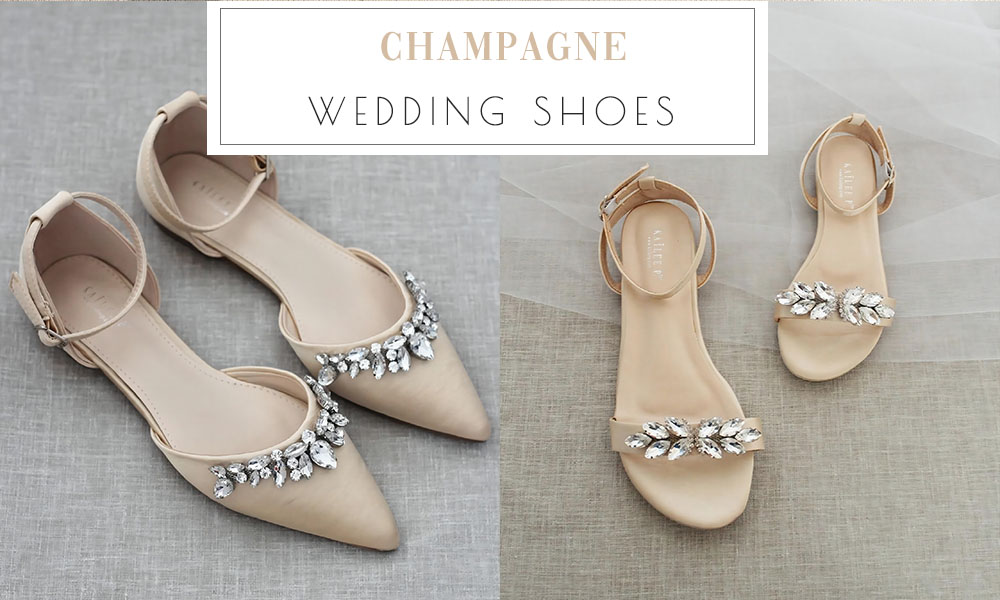 Champagne wedding shoes