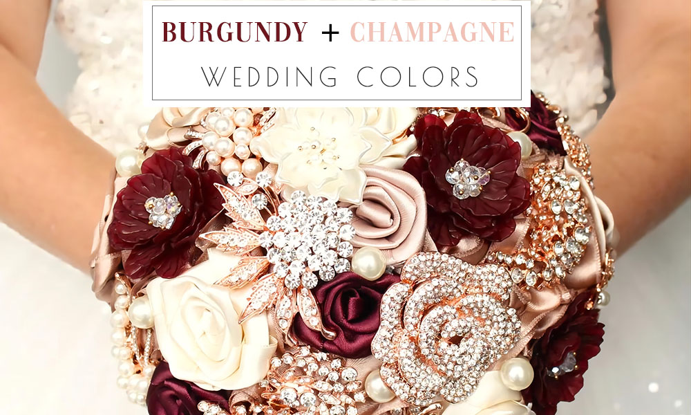 burgundy and champagne wedding colors