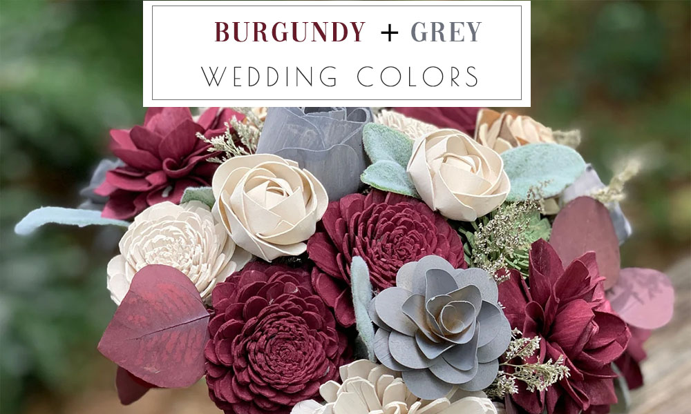 burgundy and grey wedding color ideas