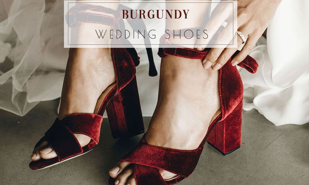 burgundy wedding shoes and heels
