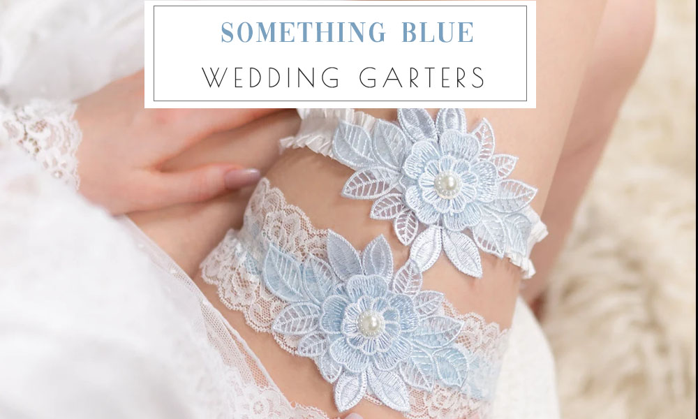 something blue wedding garters