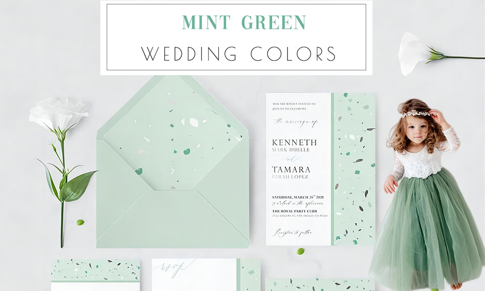 Mint green wedding color ideas
