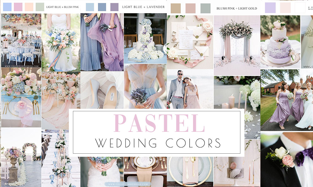 Pastel wedding colors