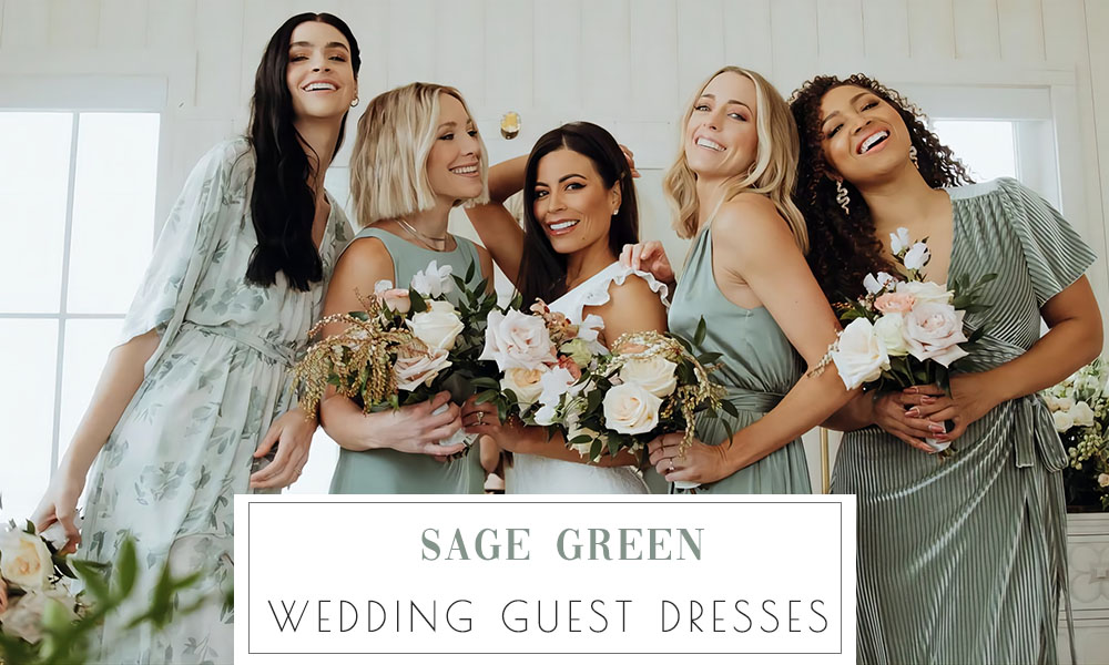 sage green wedding guest dresses
