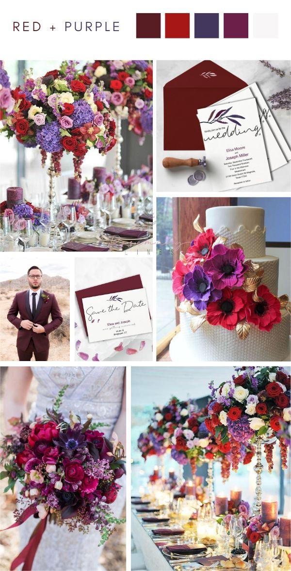 Red and Purple Spring Wedding Color