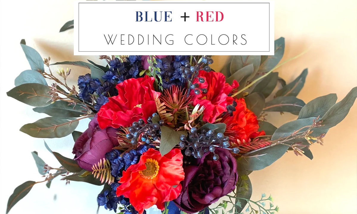 blue and red wedding color