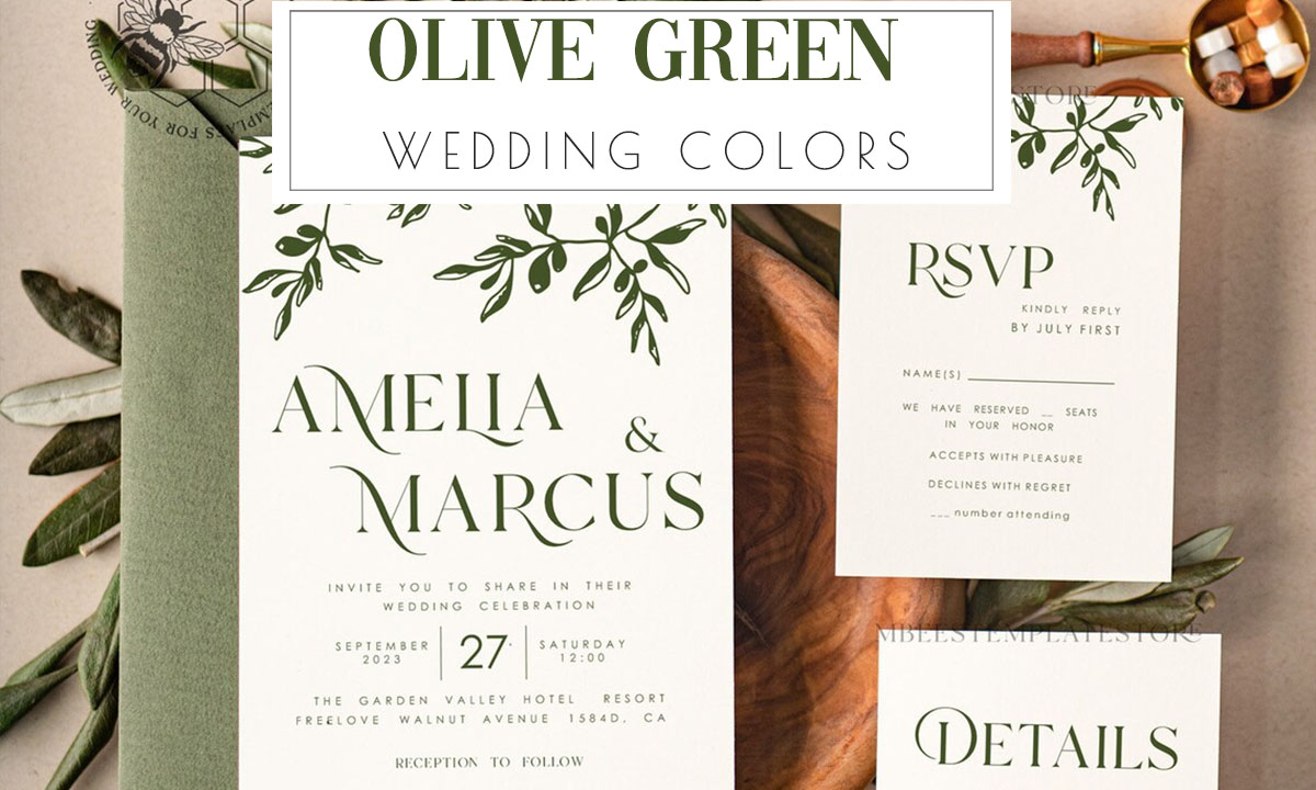 olive green wedding color theme