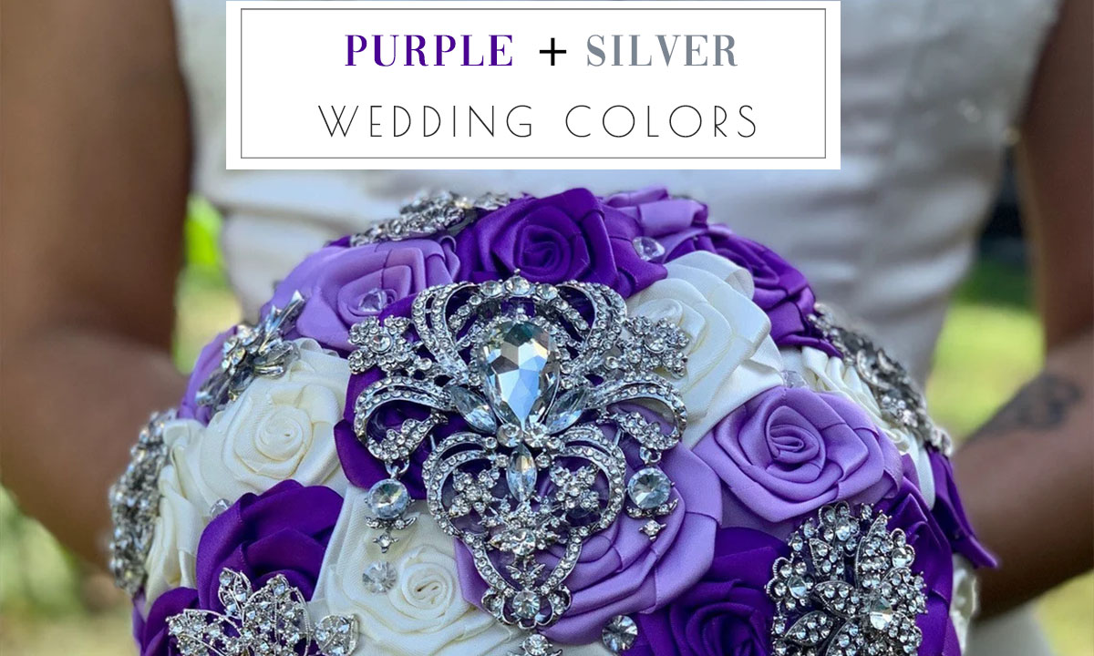 purple and silver wedding color