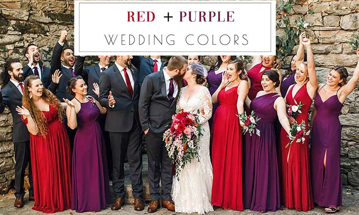 red and purple wedding ideas