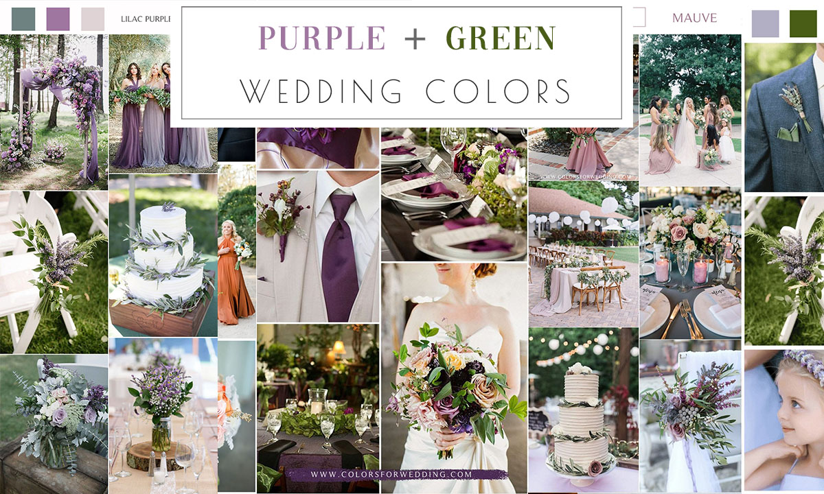 Purple and green wedding color