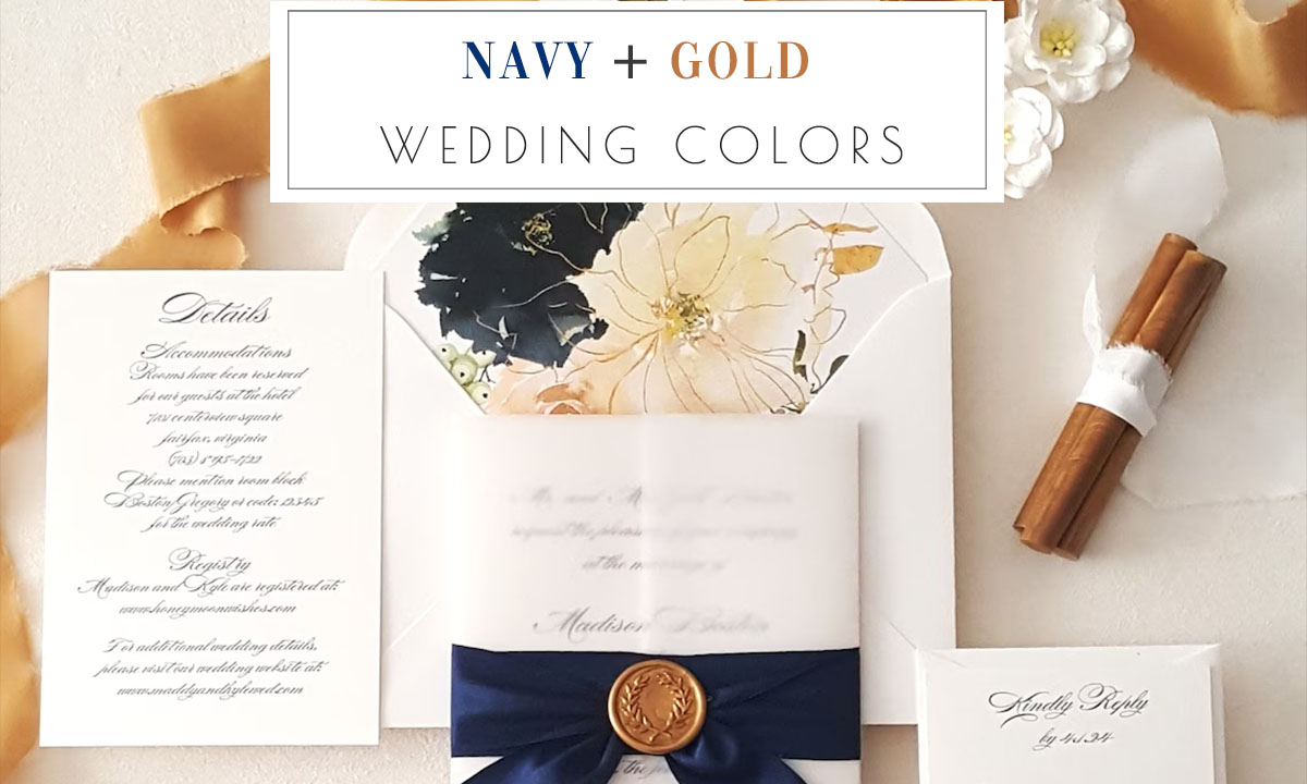 navy and gold wedding colors
