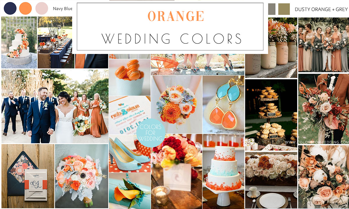 orange wedding colors