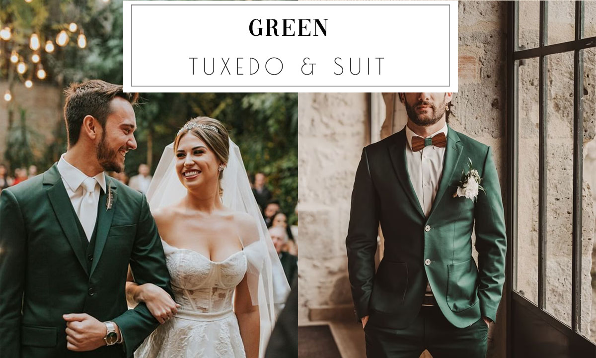 Mens Green Wedding Tuxedo & Suit