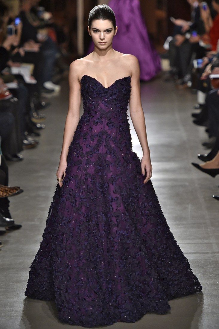 black and plum purple strapless wedding dress